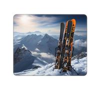 Mouses Pad Skis on mountain Mouses Mat Desk Pads Skis on mountain MousePad for Man Woman Computer Mousemats with Non-slip Rubber Base Keyboard Mat for Work
