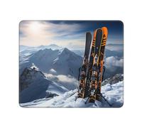 Mouses Pad Skis on mountain Mouses Mat Desk Pads Skis on mountain MousePad for Man Woman Computer Mousemats with Non-slip Rubber Base Keyboard Mat for Work