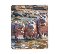 Mouses Pad Small Mouses Mat with Anti-Slip Rubber Base Baby Hippos Mouses Pads for Man Woman Computer Mouses pad for Wireless Mouses Keyboard Mat Gaming Desk Pad for Home 9.4"x7.9"