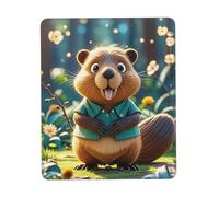Mouses Pad Small Mouses Mat with Anti-Slip Rubber Base Cartoon Animated Beaver Mouses Pads for Man Woman Computer Mouses pad for Wireless Mouses Keyboard Mat Gaming Desk Pad for Home 11.8"x9.8"