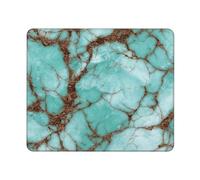 Mouses Pad Turquoise Marble Mouses Mat Anti-Slip MousePads with Rubber Base Computer Wireless Keyboard Mat Gaming MouseMat Desk Pad for Home Man Woman