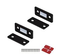 Mousike Magnetischer Türverschluss Ultradünne Schrankmagnete Edelstahl Schubladenmagnetverschluss für Schiebetürverschluss Küchenschrank Schrank Schrankschließer (2 Pack, Black)