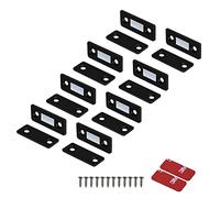 Mousike Magnetischer Türverschluss Ultradünne Schrankmagnete Edelstahl Schubladenmagnetverschluss für Schiebetürverschluss Küchenschrank Schrank Schrankschließer (8 Pack, Black)
