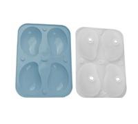 Mousse Mold - 19x13.9x5cm Silicone, 3D Mango Shape, 4 Cavity Easy Demoulding | Great for Chocolate Jelly Pudding, Home Use