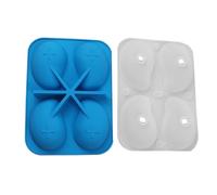 Mousse Mold, 3D Mango Shape Soap Mold, Non Stick Flexible Silicone, Effortless Demoulding 4 Cavity White for Wedding Cakes, Home Baking, Soap, Events, 7.48x5.47x1.97 Inches