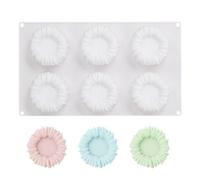 Mousse Mold 6-Cavity French Style Lace DIY Pudding Moulds | Household Mooncake Mould for Parents Hobbyists Beginners Professionals Home Apartment Kitchen School Events