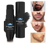 Moustache Filler - Filling Stick And Beard Brush, 7g Waterproof Sweat | Men Moustache & Beard Real Black Dye | Liminates Grey For A Thicker & Fuller Look,reate Natural Looking Facial Hair