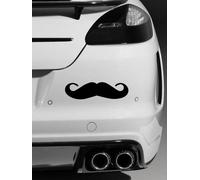 Moustache , Quality Funny Vinyl car / Motorcycle sticker / Decal (Black)