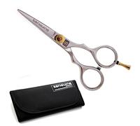 Moustache Scissors or Beard Trimming Scissors, Extremely Sharp - Silver 4.5 inch (11.5cm)