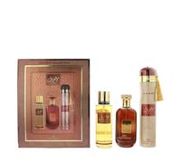 Mousuf Gift Set 3pcs - Floral Fruity Perfume, Spray & Air Freshener