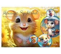 Mousy spectacle. Magical everyday mouse life UK-Version (Wall Calendar 2026 DIN A3 Landscape), CALVENDO 12 Month Wall Calendar