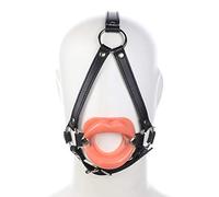 Mouth Ball Ball Gag Sex Toys Alternative Leather Restraints Open O-Ring Gag Adjustable Strap Bondage for Adult Sex Play Women