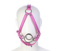 Mouth Ball Ball Gag Sex Toys Alternative Leather Restraints Open O-Ring Gag Adjustable Strap Bondage for Women