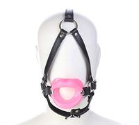 Mouth Ball Ball Gag Sex Toys Alternative Leather Restraints Open O-Ring Gag Adjustable Strap Bondage for Adult Sex Play Women