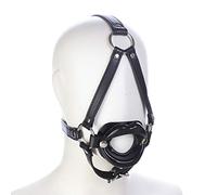 Mouth Ball Ball Gag Sex Toys Alternative Leather Restraints Open O-Ring Gag Adjustable Strap Bondage for Adult Sex Play Women