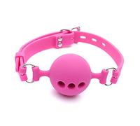 Mouth Ball Breathable Gag - Ball Gag Breathable Silicone Ball with Holes Open Mouth Gag Sex Toy for Fetish Lover (Pink,4.8cm)