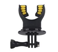 Mouth Bite Mount - Hands-Free Sturdy Adjustable Mouth Mount for Action Cameras (Surfing, Diving, Skating) - Black