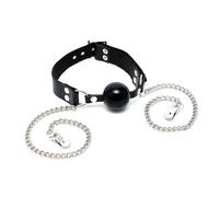 Mouth Gag And Nipple Chain