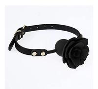 Mouth Gag Breathable Roses Ball Gag Bondage Gags & Muzzles Penis Gag BDSM Sex Toys for Woman, Fetish Adult Games Sex Slave Female Sex Toy for Couples Cosplay (Sex,Black)