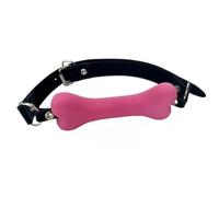 Mouth Gag Female Sex Toy Dog Bone Mouth Gag Silicone Mouth Gag Sex Toys for Adult SM Game Plug Bondage Leather Strap Lips Ring Gag for Couples Toys