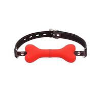 Mouth Gag Female Sex Toy Dog Bone Mouth Gag Silicone Mouth Gag Sex Toys for Adult SM Game Plug Bondage Leather Strap Lips Ring Gag for Couples Toys