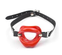Mouth Gag Female Sex Toy Mouth Gag Silicone Open Mouth Gag Sex Toys for Adult SM Game Plug Bondage Leather Strap Lips Ring Open Gag for Couples Toys
