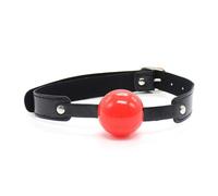 Mouth Gag Oral Fetish BDSM Bondage Restraints Erotic Toy Plug Adult Slave Gag Leather Sex Toy for Women Porn Accessories Tied Plastic Red One Size