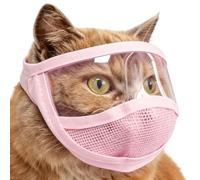 Mouth Guard for Cats - Adjustable Head Protection for Cats, Transparent and Breathable Grooming for Cutting Claws, Prevention of Bites and Bites