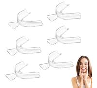 Mouth Guard for Teeth Grinding, 6 Pack Night Guards for Teeth Grinding Reusable Moldable Gum Shield for Adults Reduce Snoring and Tooth Grinding (White-6PCS)