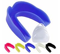 Mouth Guard Gum Shield - Mouthguards for Adult Senior Junior Kids Youth Great for School Combat Sports Rugby Soccer Hockey Muay Thai MMA Boxing Martial Arts Basketball with Case (Blue, Adult)