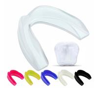 Mouth Guard Gum Shield - Mouthguards for Adult Senior Junior Kids Youth Great for School Combat Sports Rugby Soccer Hockey Muay Thai MMA Boxing Martial Arts Basketball with Case (Transparent, Kids)