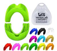 Mouth Guard Gum Shield - Mouthguards for Adult Senior School Combat Sports Rugby Soccer Hockey Muay Thai MMA Boxing Martial Arts Basketball with Case (Senior Age 13+, Fluorescent Green)