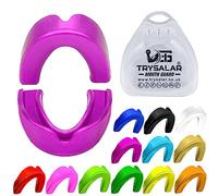 Mouth Guard Gum Shield - Mouthguards for Adult Senior Youth Great for School Combat Sports Rugby Soccer Hockey Muay Thai MMA Boxing Martial Arts Basketball with Case (Senior Age 13+, Purple)