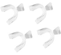 Mouth Guard Silicone Grinding Guard Teeth Whitening Tray Sleeping Gum Shield for Sports Bruxism Bite Guard 4 PCSUseful and Professional