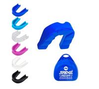Mouth Guard - Slim Fit Sports Mouth Guard with Case - Gum Shield for Protection in Contact Sports - Durable Boxing, MMA, Judo, Karate, Rugby, Hockey, Football Mouthguard (Blue, Adults 10+)