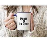Mouth of The South Blue Handle Mug Coffee Tea Mug 312ml Cup