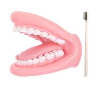 Mouth Puppet With Tongue - Model Finger Puppet | Speech Tool | 15x12x8.5cm PVC Teeth + Toothbrush, Movable Parts, Educational For Boys Girls, Health Care