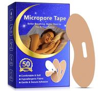 Mouth Tape for Sleeping, 50 PCS Micropore Sleep Tape, Anti Snoring Solution & Nasal Breathing Aid | Breathable Night Tape for Better Sleep Quality - Snoring Aids for Men & Women (Nude)