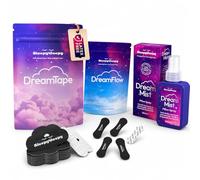 Mouth Tape, Nasal Strips & Pillow Spray Bundle (Black) | DreamTape + DreamFlow + DreamMist | Complete Breathing Sleep Kit | Reduce Snoring, Dry Mouth & Sleep Onset Time