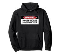 Mouth Works Faster Than Brain Funny Gen Z Yapping Meme Witty Pullover Hoodie
