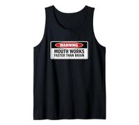 Mouth Works Faster Than Brain Funny Gen Z Yapping Meme Witty Tank Top