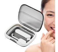Mouthguard Case, Retainer Container Case | Retainer Holder Case with Lid Hinged Odorless Slim Retainer Case | Portable Denture Case Retainer Box Brace Removal Tool Mouth Guard Case Clear Brace for