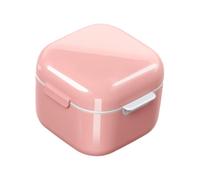 Mouthguard Container Case, Retainer Box Case | Denture Bath Box | Denture Container Cleaning Case Portable Denture Container Retainer Holder with Drain, c