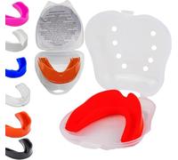 Mouthguard for Boxing Rugby Mougthguards Childern Junior Soft Kids Gumshield Sports Youth Football Rugby Soccer Hockey Muay Thai MMA Kickboxing Martial Arts Under Age Years 6-8 7 9 10 11 12 Red