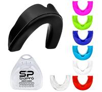 Mouthguards Slim Fit Adult Senior Mouldable Gum Shield with Case for Boxing Men MMA Rugby Hockey Basketball Muay Thai Kickboxing Football All Contact Sports (12+ Years, Black)