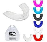 Mouthguards Slim Fit Adult Senior Mouldable Gum Shield with Case for Boxing Men MMA Rugby Hockey Basketball Muay Thai Kickboxing Football All Contact Sports(12+ Years, Clear)