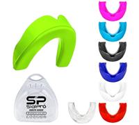 Mouthguards Slim Fit Adult Senior Mouldable Gum Shield with Case for Boxing Men MMA Rugby Hockey Basketball Muay Thai Kickboxing Football All Contact Sports(12+ Years, Fluorescent Green)