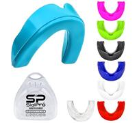 Mouthguards Slim Fit Adult Senior Mouldable Gum Shield with Case for Boxing Men MMA Rugby Hockey Basketball Muay Thai Kickboxing Football All Contact Sports(12+ Years, Baby Blue)