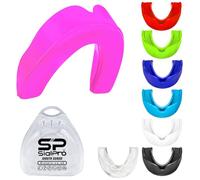 Mouthguards Slim Fit Adult Senior Mouldable Gum Shield with Case for Boxing Men MMA Rugby Hockey Basketball Muay Thai Kickboxing Football All Contact Sports(12+ Years, Pink)