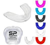 Mouthguards Slim Fit Junior Mouldable Gum Shield with Case for Boxing Men MMA Rugby Hockey Basketball Muay Thai Kickboxing Football All Contact Sports (<11 Years, Clear)